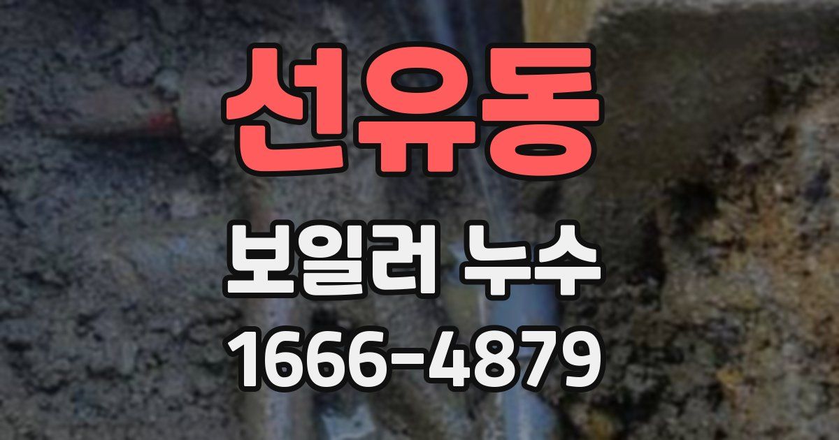 선유동 보일러 누수