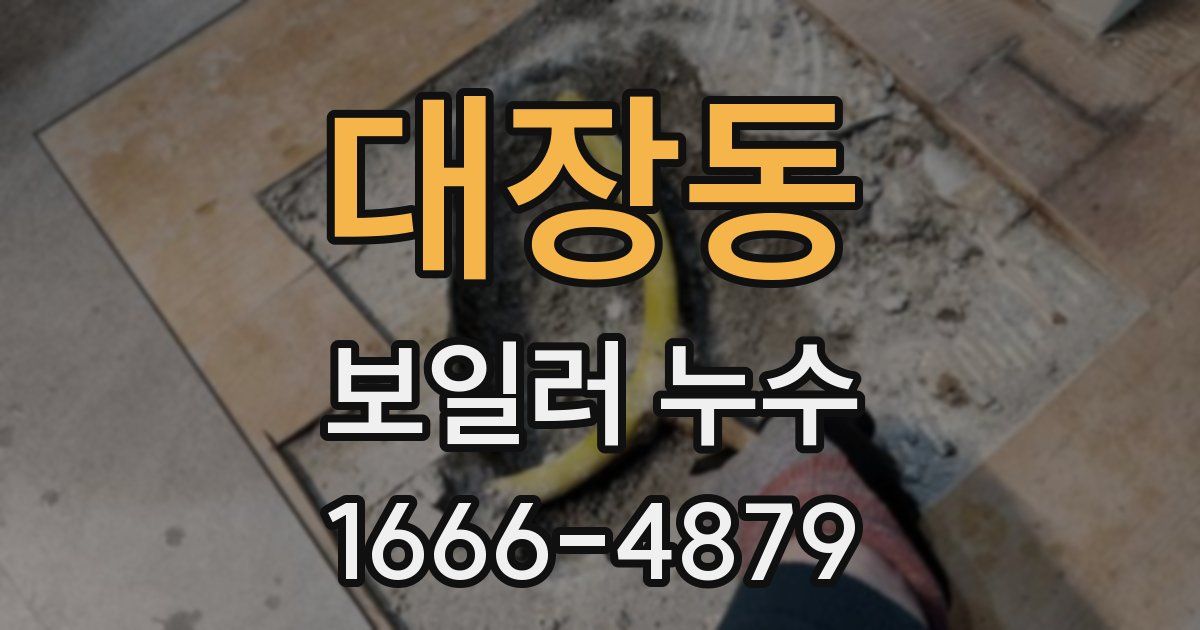 대장동 보일러 누수