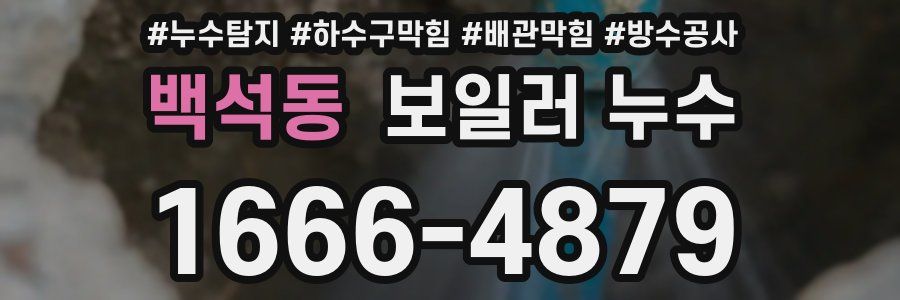 백석동 보일러 누수
