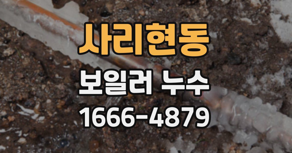 사리현동 보일러 누수