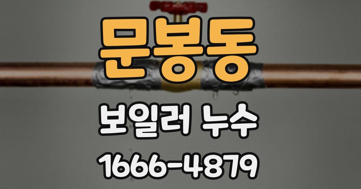 문봉동 보일러 누수