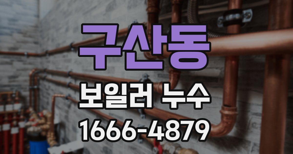 구산동 보일러 누수