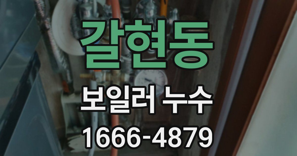 갈현동 보일러 누수