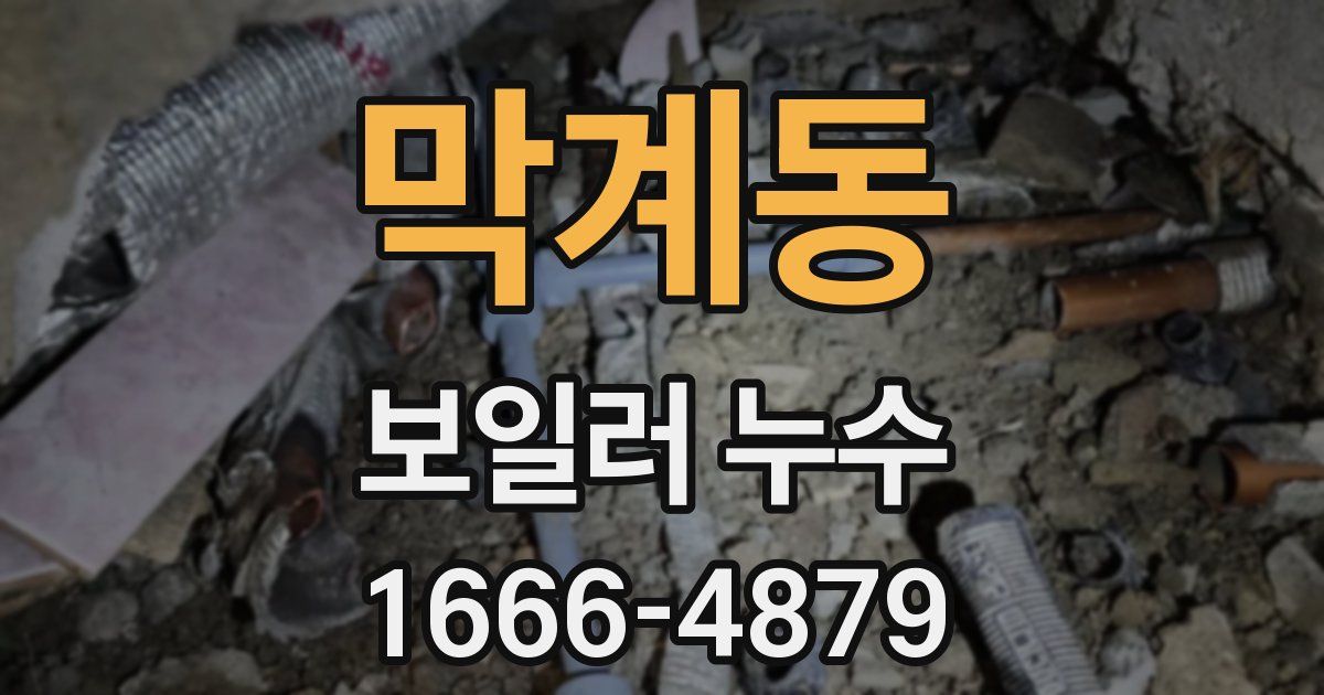 막계동 보일러 누수