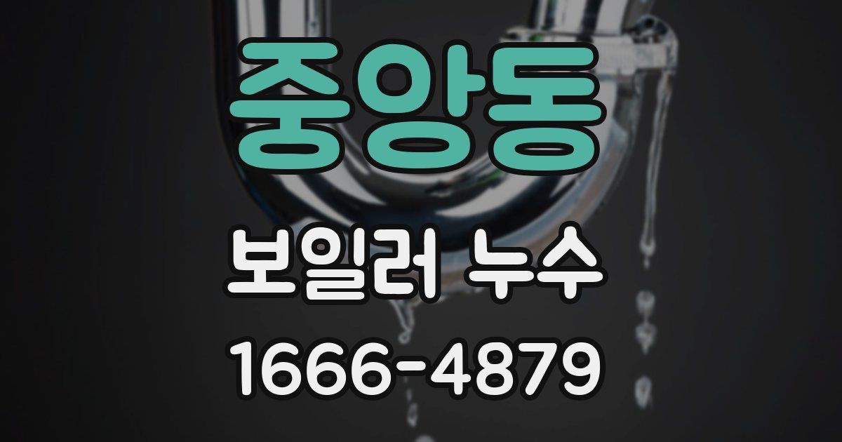 중앙동 보일러 누수
