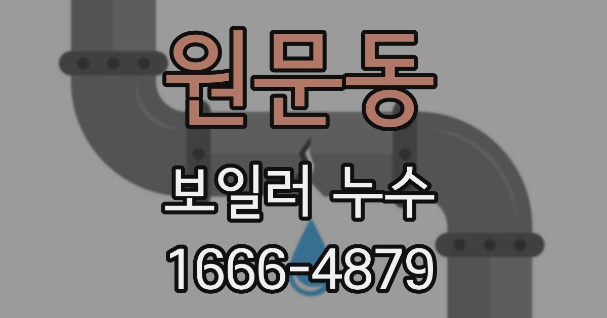 원문동 보일러 누수
