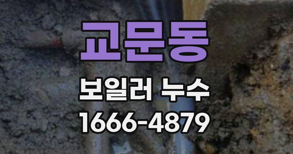 교문동 보일러 누수