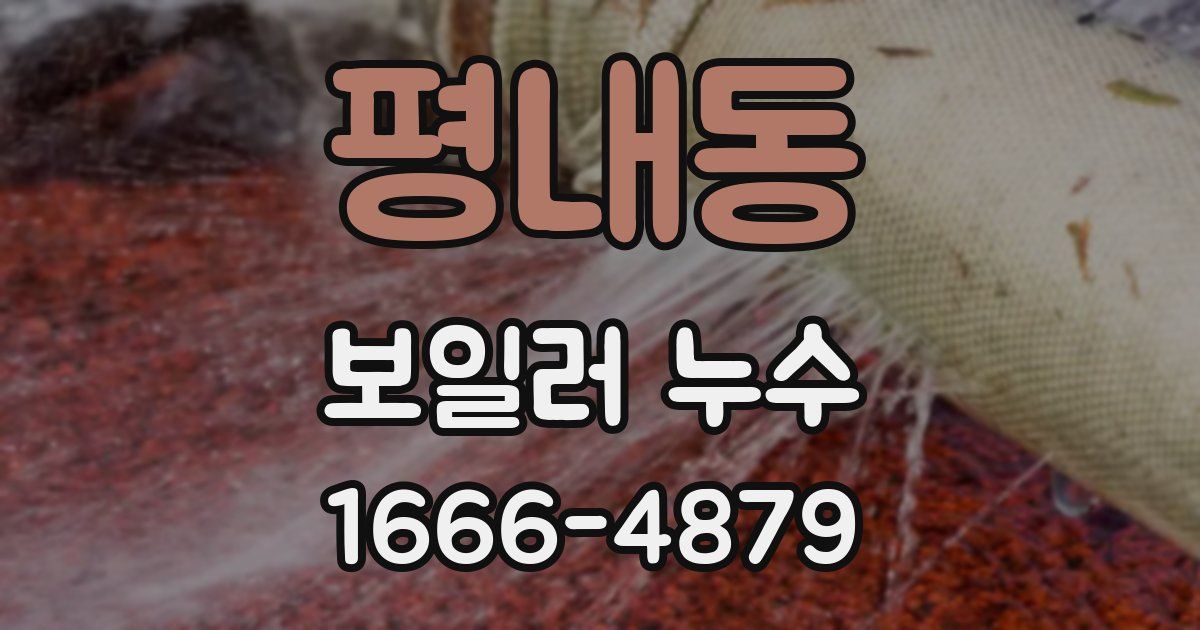 평내동 보일러 누수