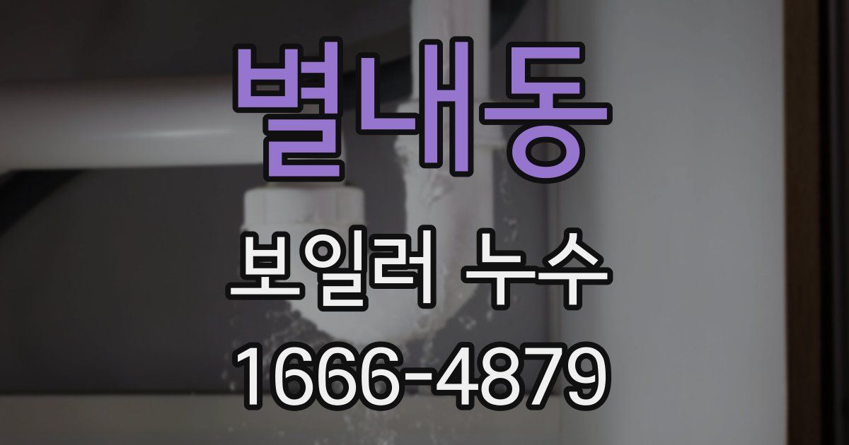 별내동 보일러 누수