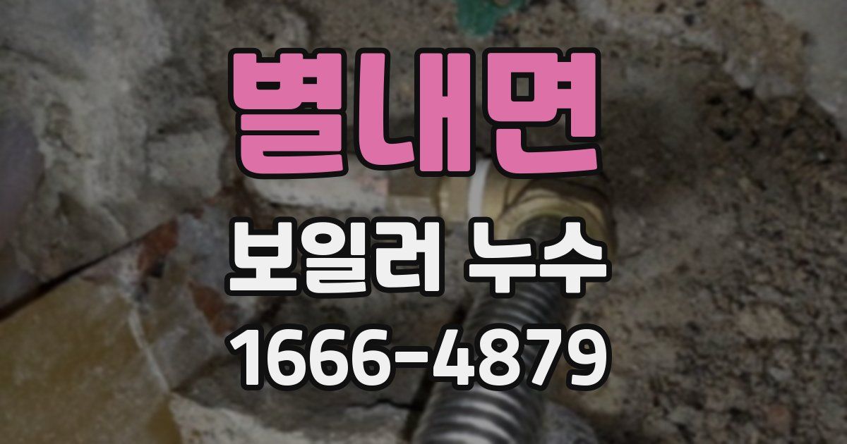 별내면 보일러 누수