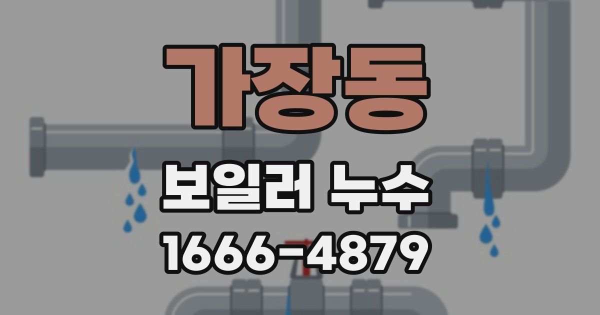 가장동 보일러 누수