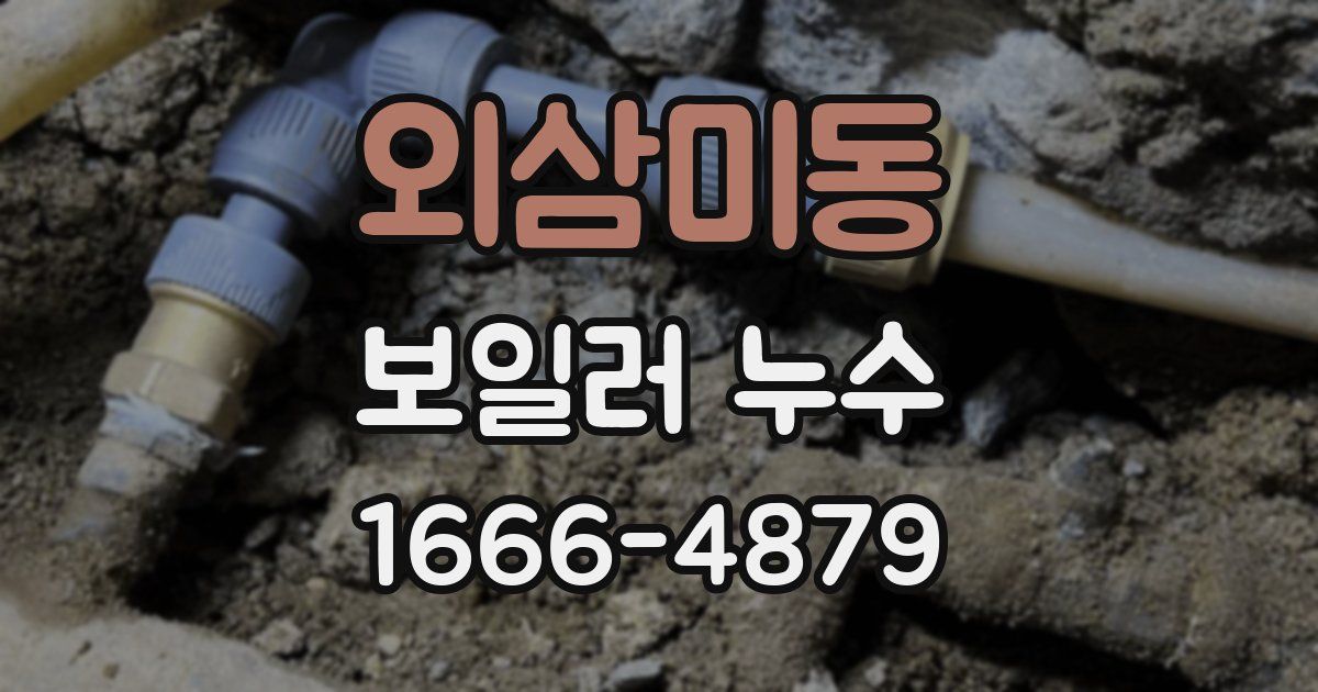 외삼미동 보일러 누수
