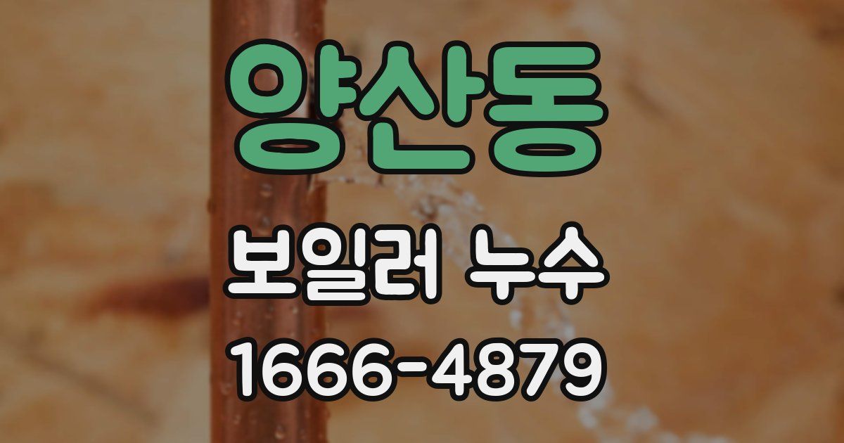 양산동 보일러 누수