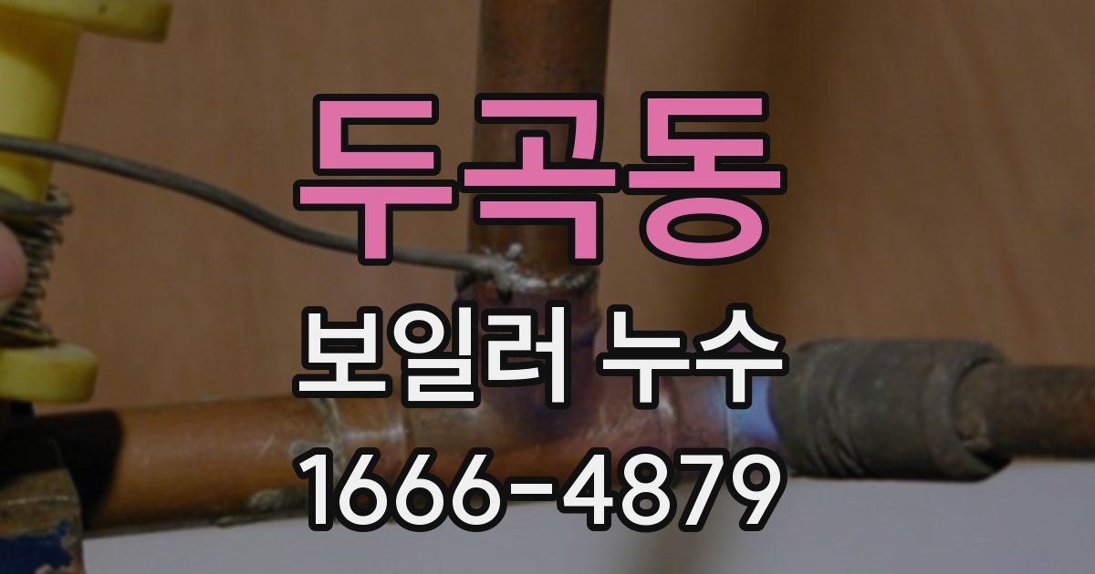 두곡동 보일러 누수