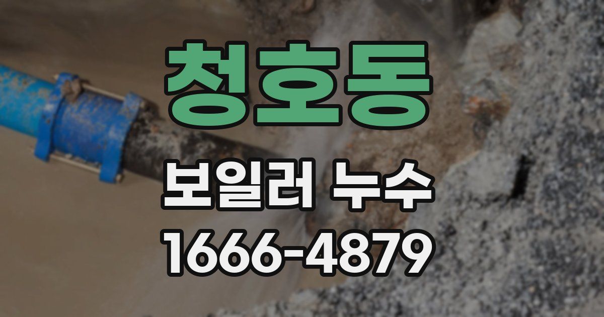 청호동 보일러 누수