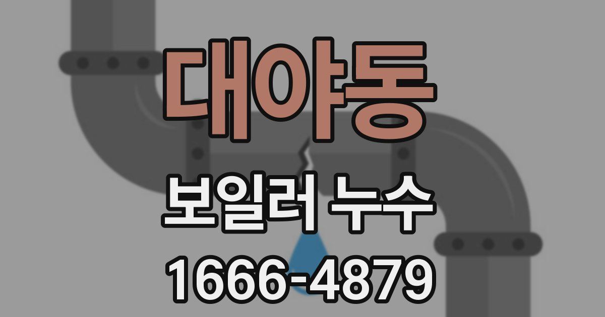 대야동 보일러 누수
