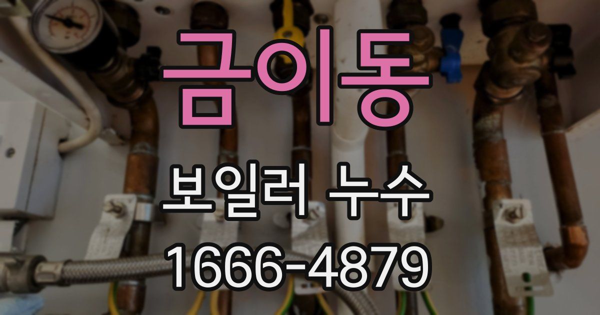 금이동 보일러 누수