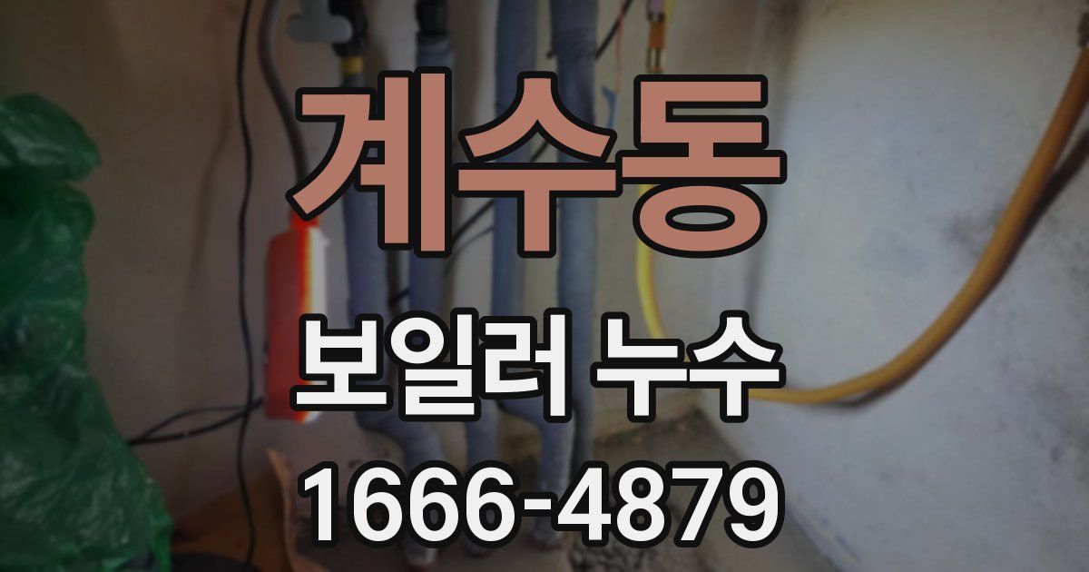 계수동 보일러 누수