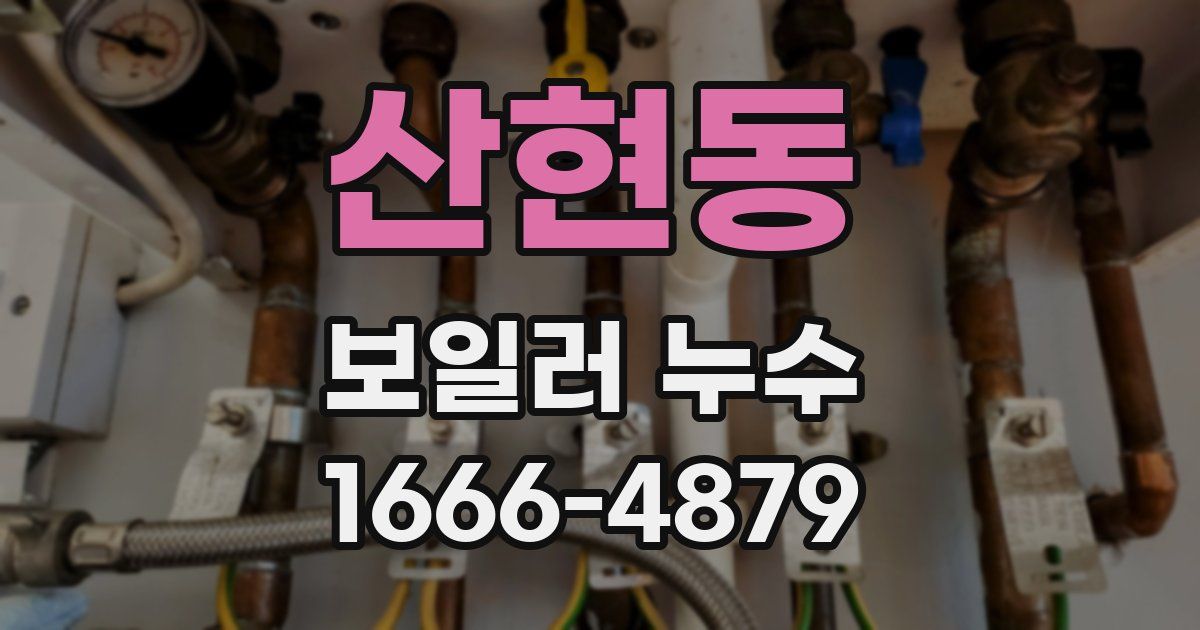 산현동 보일러 누수