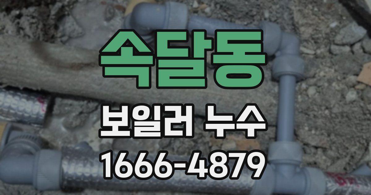 속달동 보일러 누수