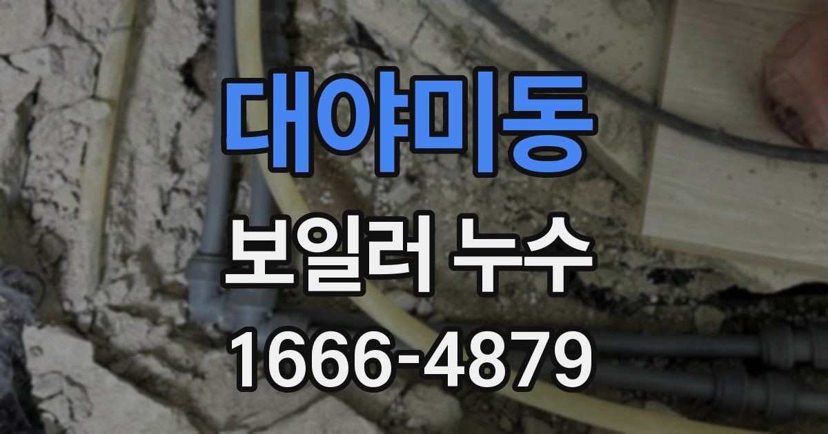 대야미동 보일러 누수