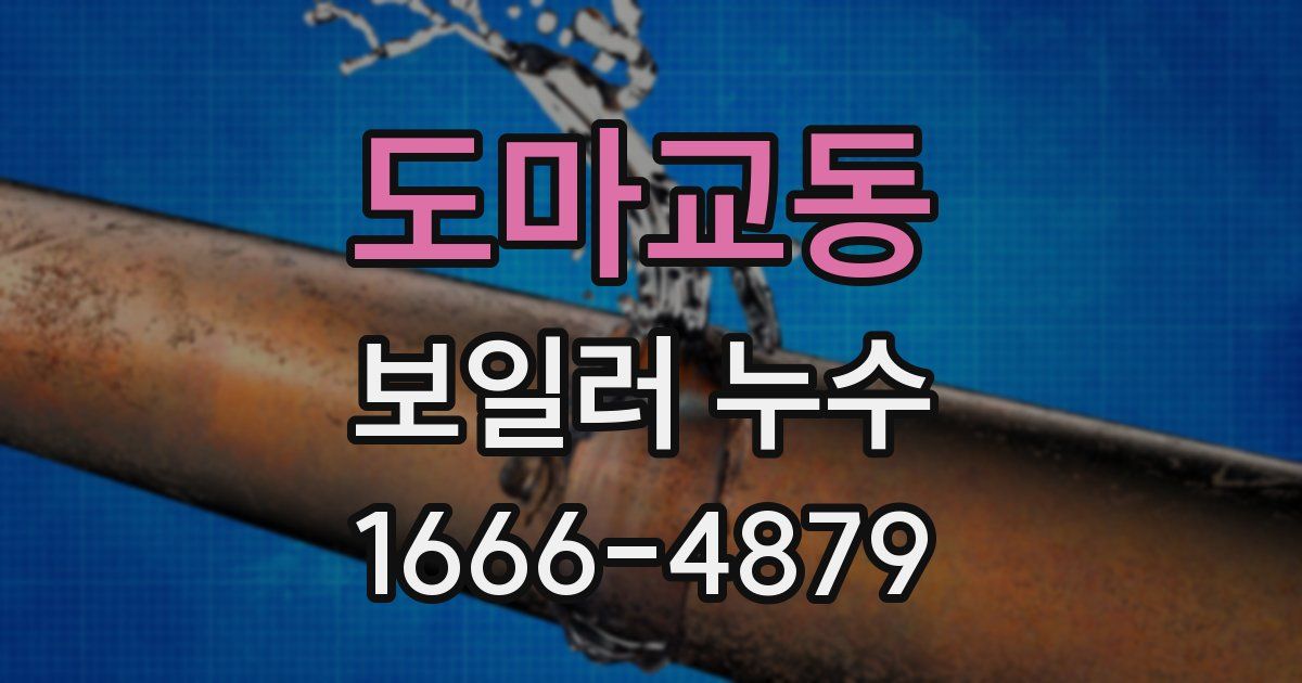도마교동 보일러 누수
