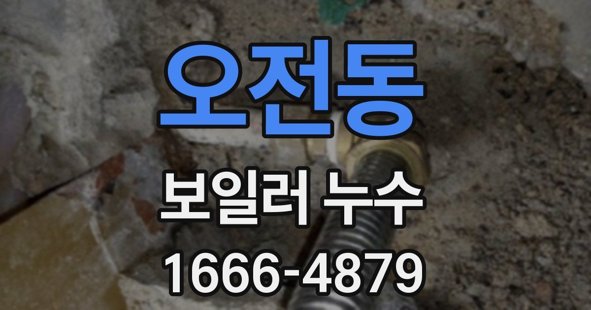 오전동 보일러 누수