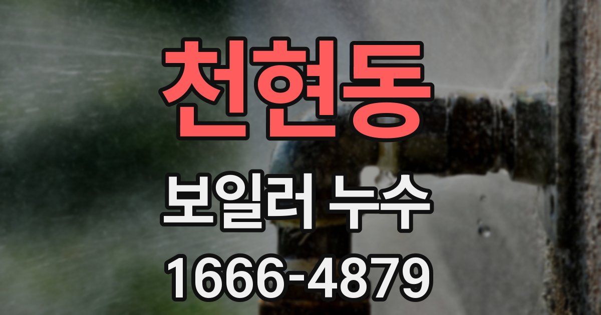 천현동 보일러 누수