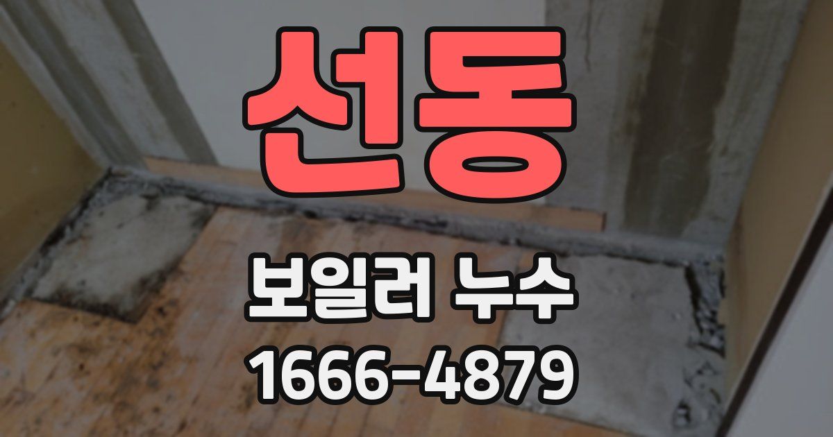 선동 보일러 누수