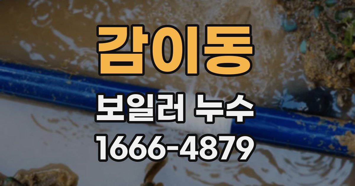 감이동 보일러 누수