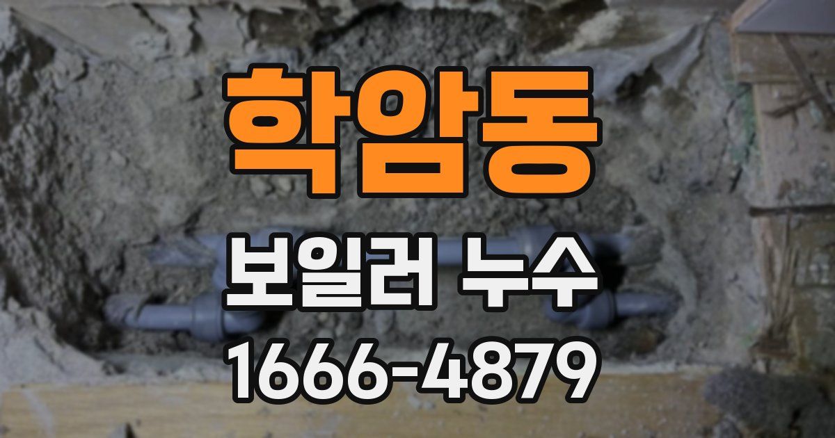 학암동 보일러 누수