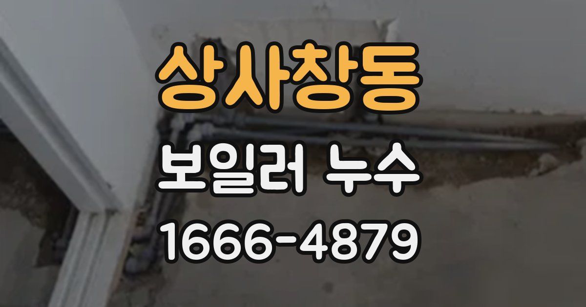 상사창동 보일러 누수