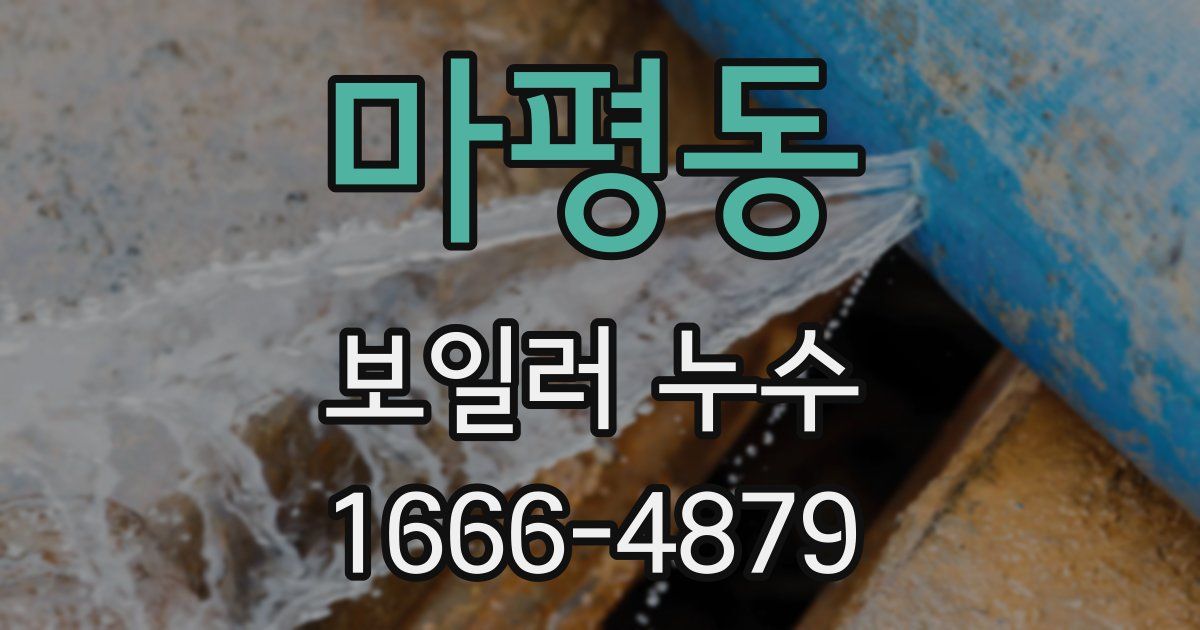 마평동 보일러 누수