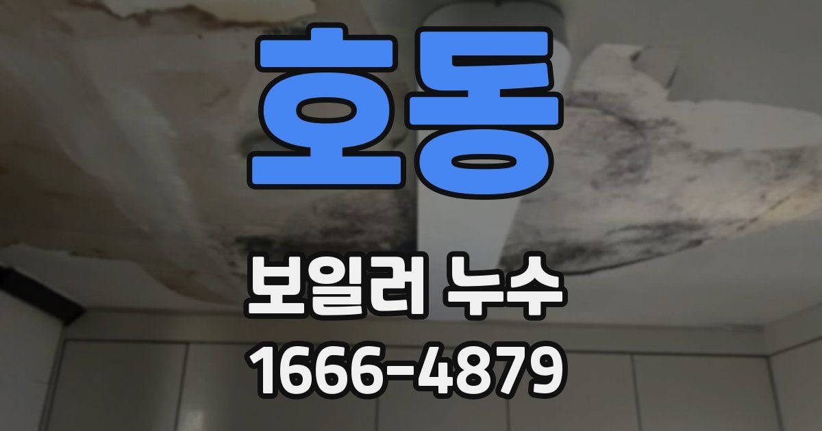 호동 보일러 누수