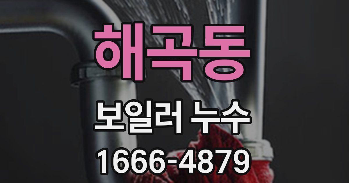 해곡동 보일러 누수