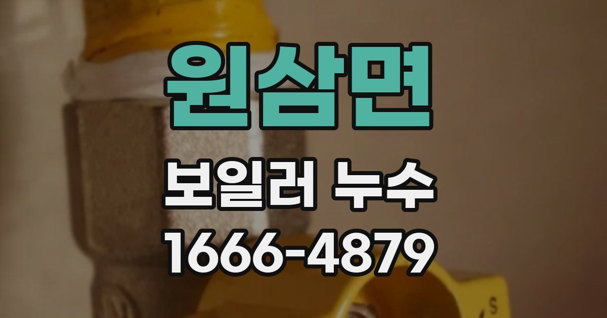 원삼면 보일러 누수