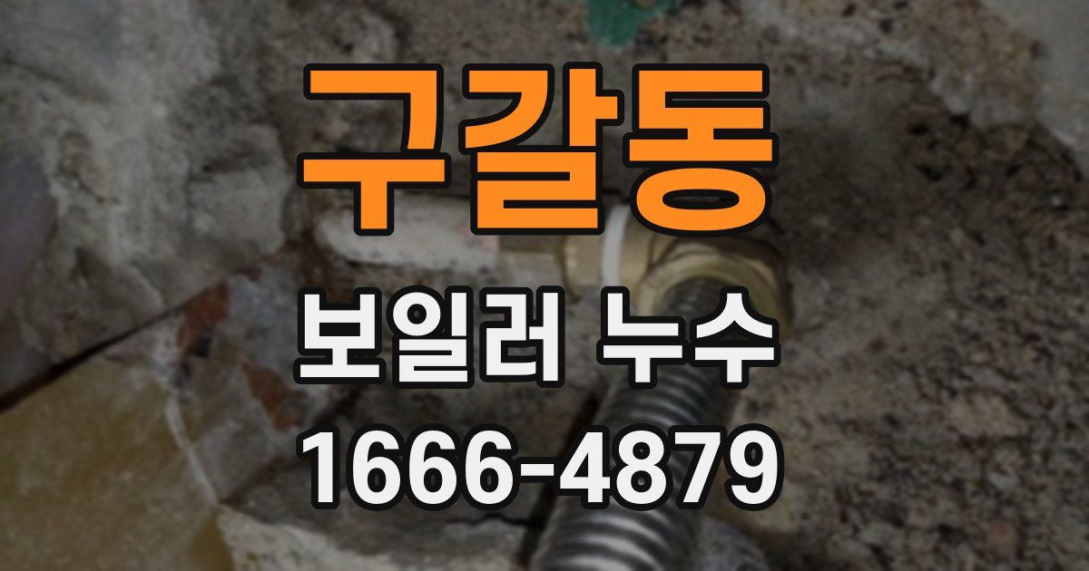 구갈동 보일러 누수