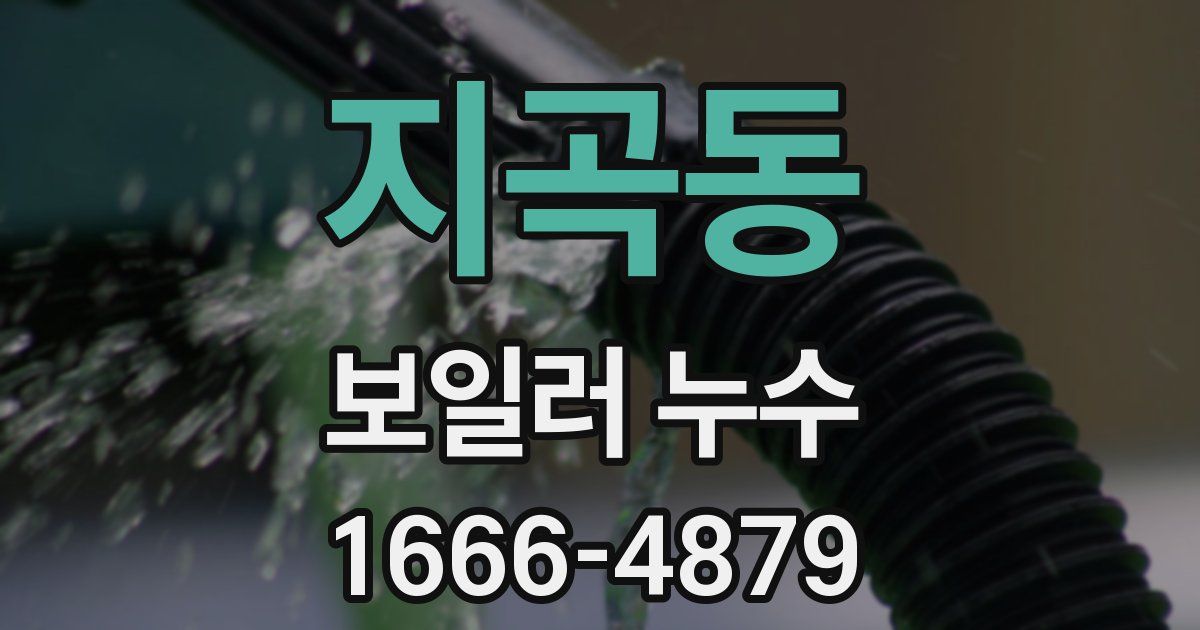 지곡동 보일러 누수