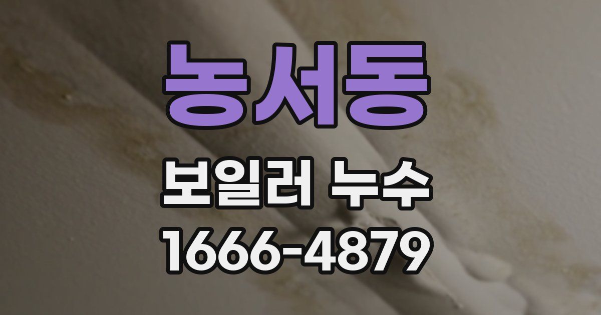 농서동 보일러 누수