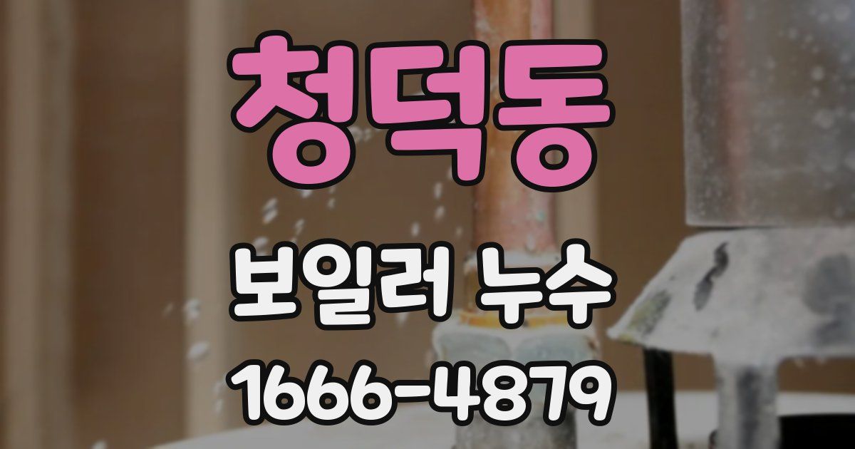 청덕동 보일러 누수