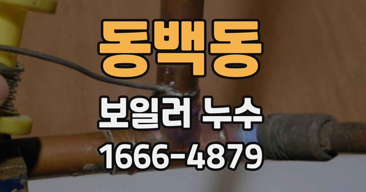 동백동 보일러 누수