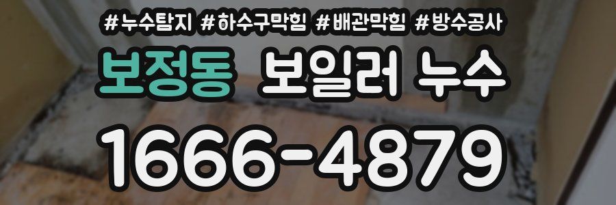 보정동 보일러 누수