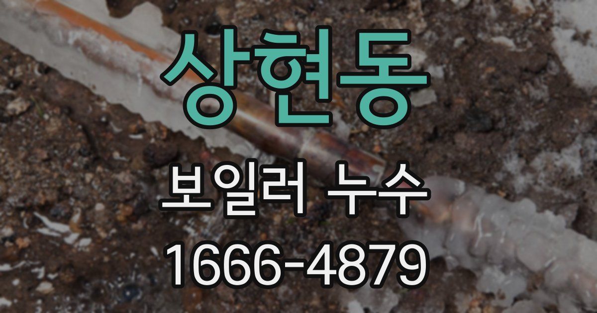 상현동 보일러 누수