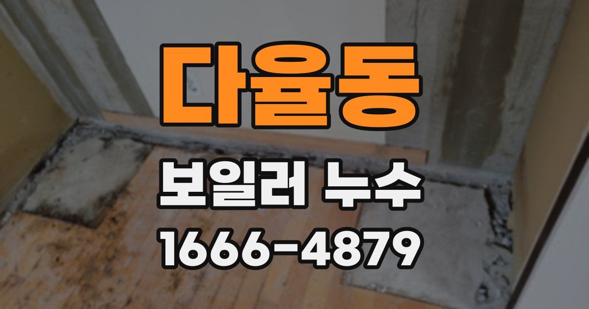 다율동 보일러 누수