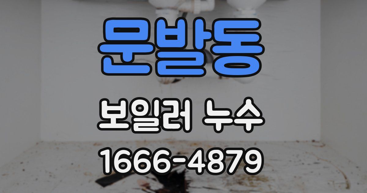 문발동 보일러 누수