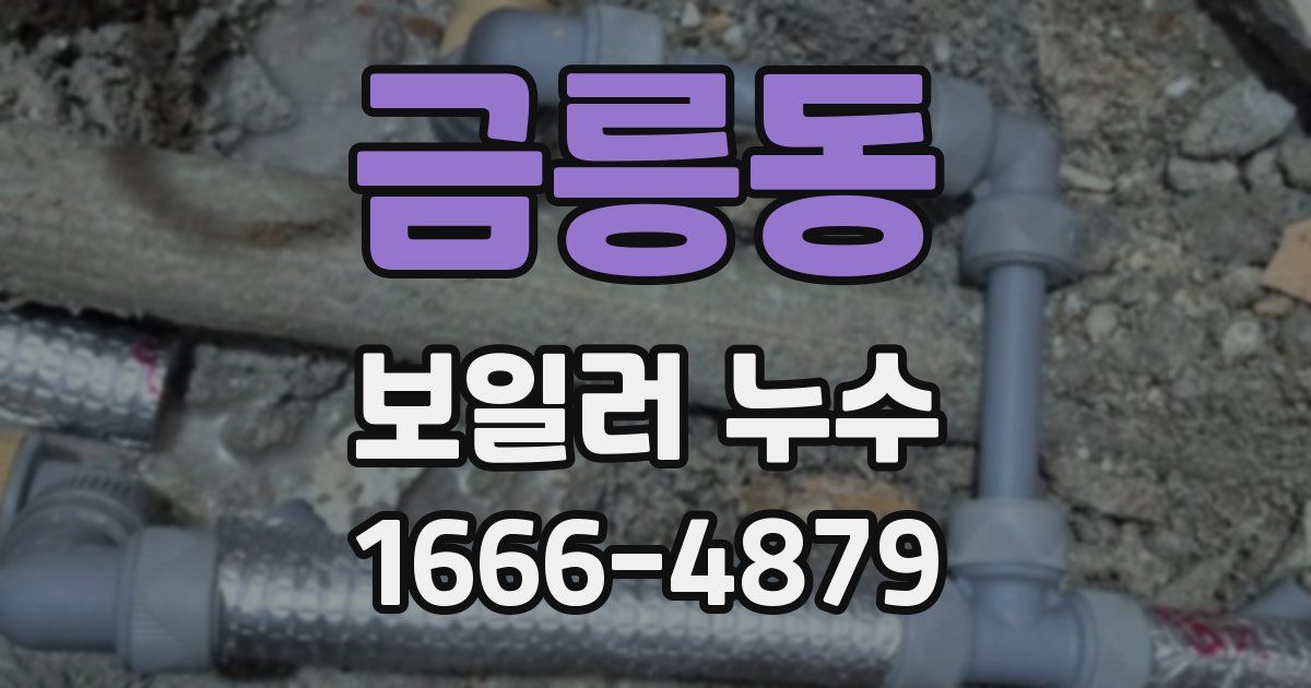 금릉동 보일러 누수