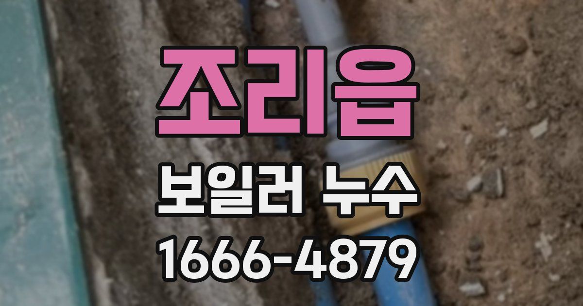 조리읍 보일러 누수