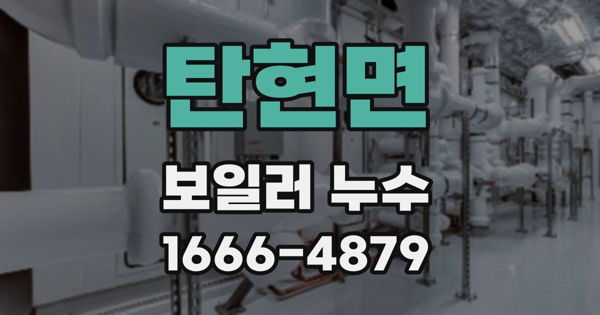 탄현면 보일러 누수