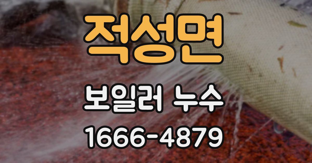 적성면 보일러 누수