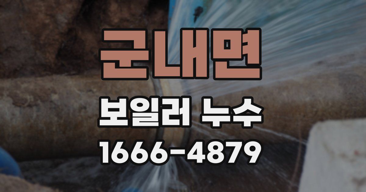 군내면 보일러 누수